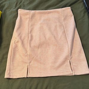Pink Patterned Miniskirt